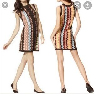 Missoni x target brown chevron stripe dress M